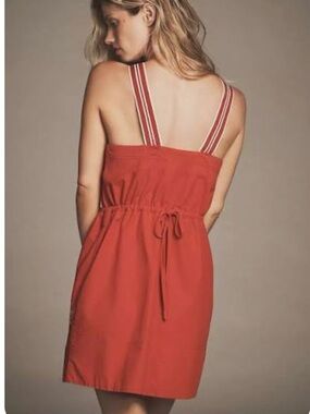mare mare square neck linen a line mini dress Anthropologie Mare Mare Linen Blend Square-Neck A-Line Mini Dress Smal Timeless Treasurz